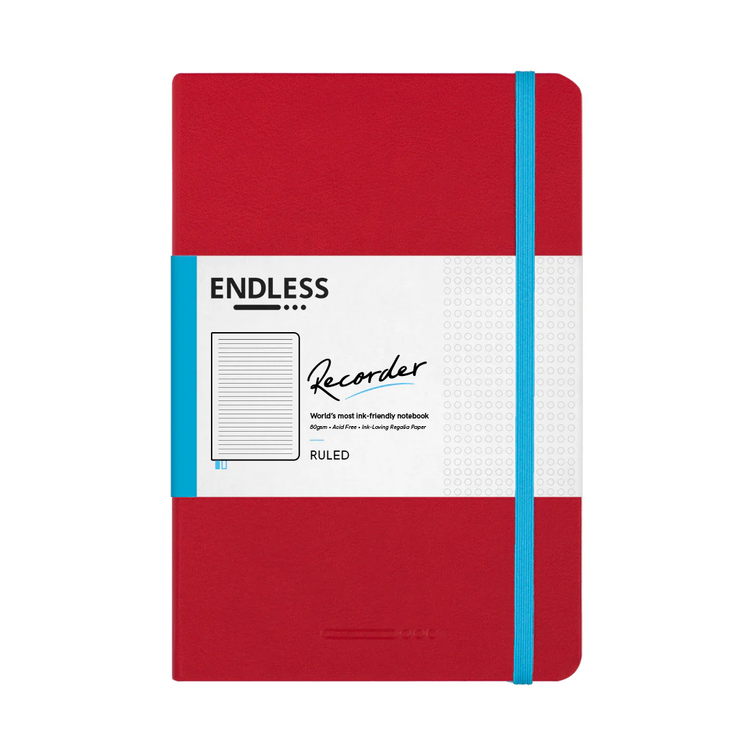 Endless Recorder A5 Notebook - Crimson Sky - Regalia Paper - Image 4