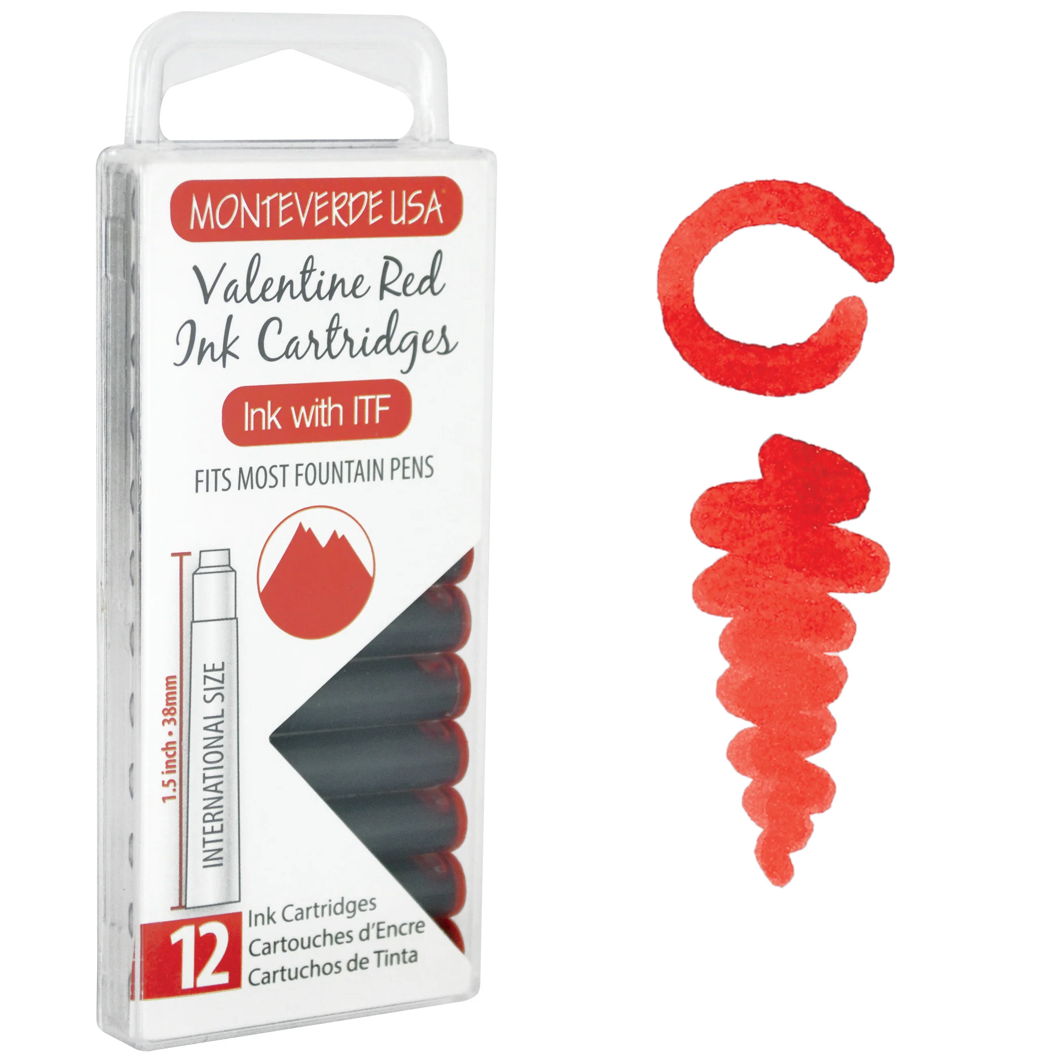 Monteverde 12 Pack of Standard Ink Cartridges - Different Colours Available - Image 3