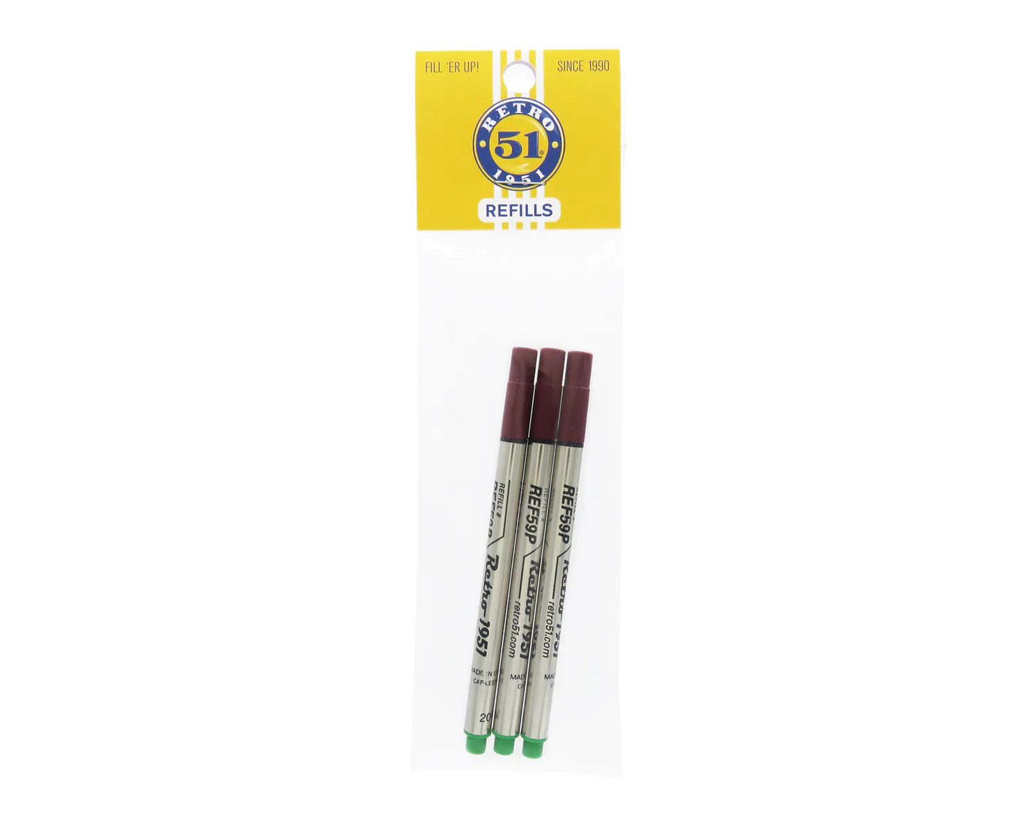 Retro 51 Rollerball Refills - Black, Blue, Green, Red, Purple  or Multi (3 PACK) - Image 6