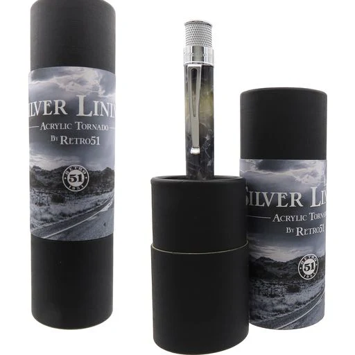 Retro 51 Tornado Acrylic Rollerball - Silver Lining - Image 3